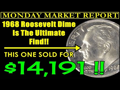 FIND IT NOW! "White Whale" 1968 Roosevelt Dime $14,000 Sale! | MONDAY MARKET REPORT