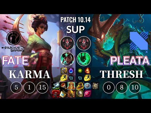 IG Fate Karma vs DRX Pleata Thresh Sup - KR Patch 10.14