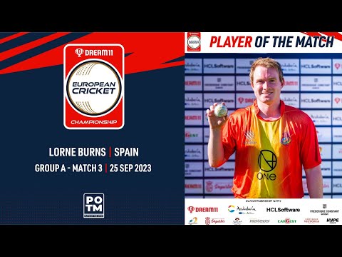 POTM: L.Burns - GRE vs SPA | Highlights | Dream11 ECC23 | 25 Sep 2023 | ECC23.003