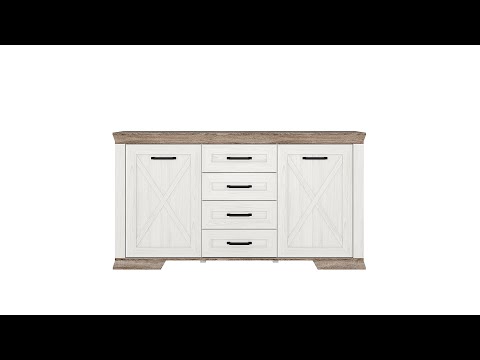 Миниатюра изображения товара Тумба Black Red White Marselle KOM2D4S (ясень снежный/дуб сонома темный)