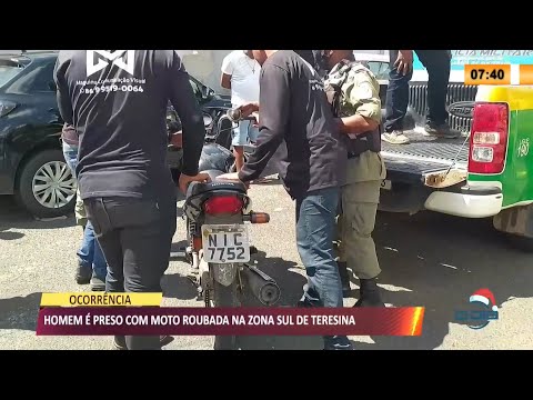 Homem é preso com moto roubada na zona sul de Teresina 09 12 2021