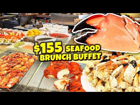 $155 UNLIMITED CAVIAR, KING CRAB & LOBSTER Seafood BRUNCH BUFFET | Best BRUNCH in the Country?!