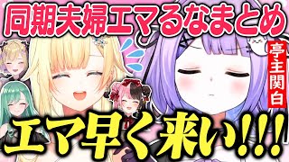 同期で夫婦なエマるなまとめ【ぶいすぽっ!/藍沢エマ/紫宮るな/胡桃のあ/橘ひなの/八雲べに/一ノ瀬うるは/花芽なずな/切り抜き】