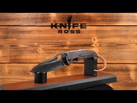 KnifeBoss lovecký zavírací damaškový nůž Classic VG-10