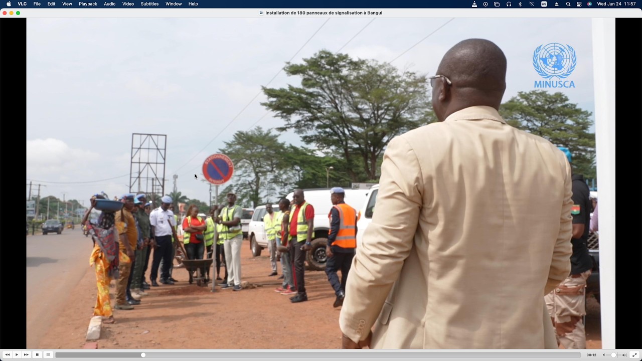 Installation de 180 panneaux de signalisation à Bangui