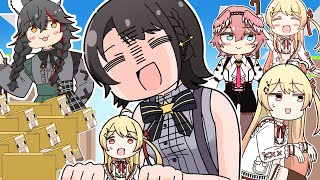 【手描き切り抜き】奏がスバルの家に大量の羊を入れた結果、本人にバレて・・・？【音乃瀬奏/大空スバル/鷹嶺ルイ/大神ミオ】