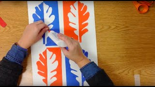 Notan Leaves in Complementary Colors Elementary Art Lesson