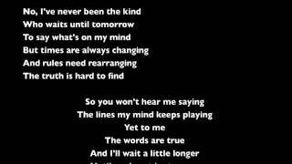 Tom Scullin Lyrics (Music Lost):  "The Truth Is Hard To Find"