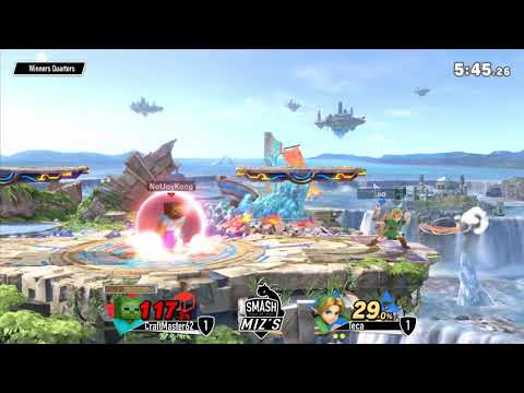 Smash @ Miz's WiFi 30 - Teca (Young Link) vs. CraftMaster62 (Steve) Winners Quarters (part 2)