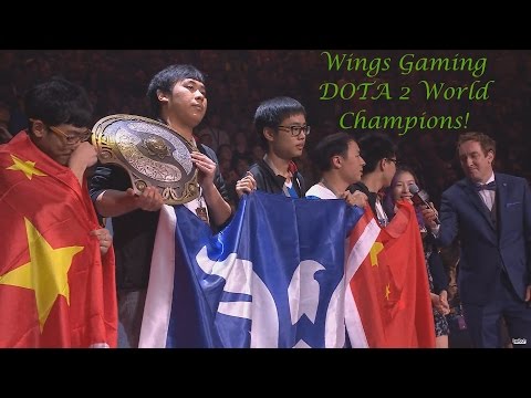 #TI6 Grand Final @ Wings Gaming world champion #International 2016! Winning moment #CyberWins