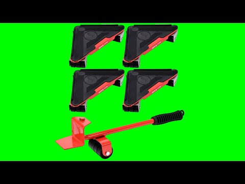 Набор для перемещения мебели YATO, 300 кг, 4 подставки + рычаг, 5 элем.