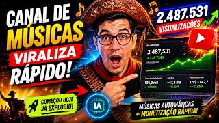 COMO CRIAR CANAL DE MÚSICAS COM IA 🎵 (Viralizei Muito Rápido)