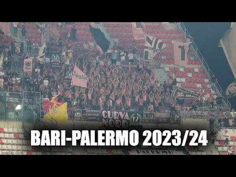 Bari-Palermo, Serie B [18/08/2023] Videotifo Ultras Palermo in azione al San Nicola