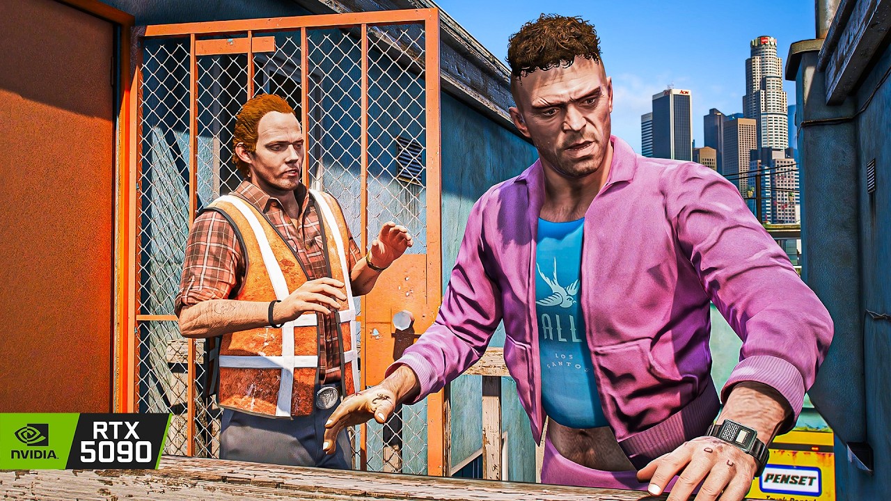 GTA 5 'Hang Ten' Mission 8K Gameplay | RTX 5090 Remastered Graphics MOD