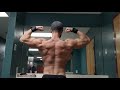 Trained and cardio all fasted - chest day posing bodybuilding men's physique