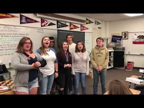 Kristiana and friends 5th period sing happy birthday to me.  52