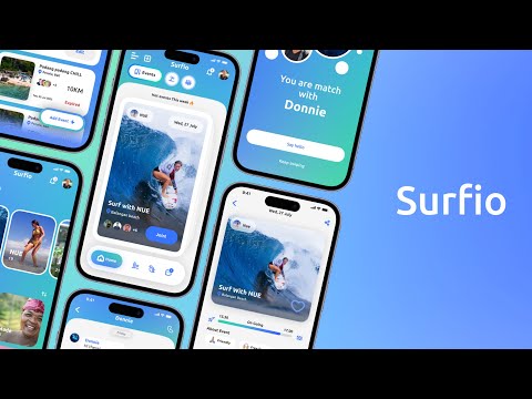 Surfio - Surfing Mobile Application UI Design