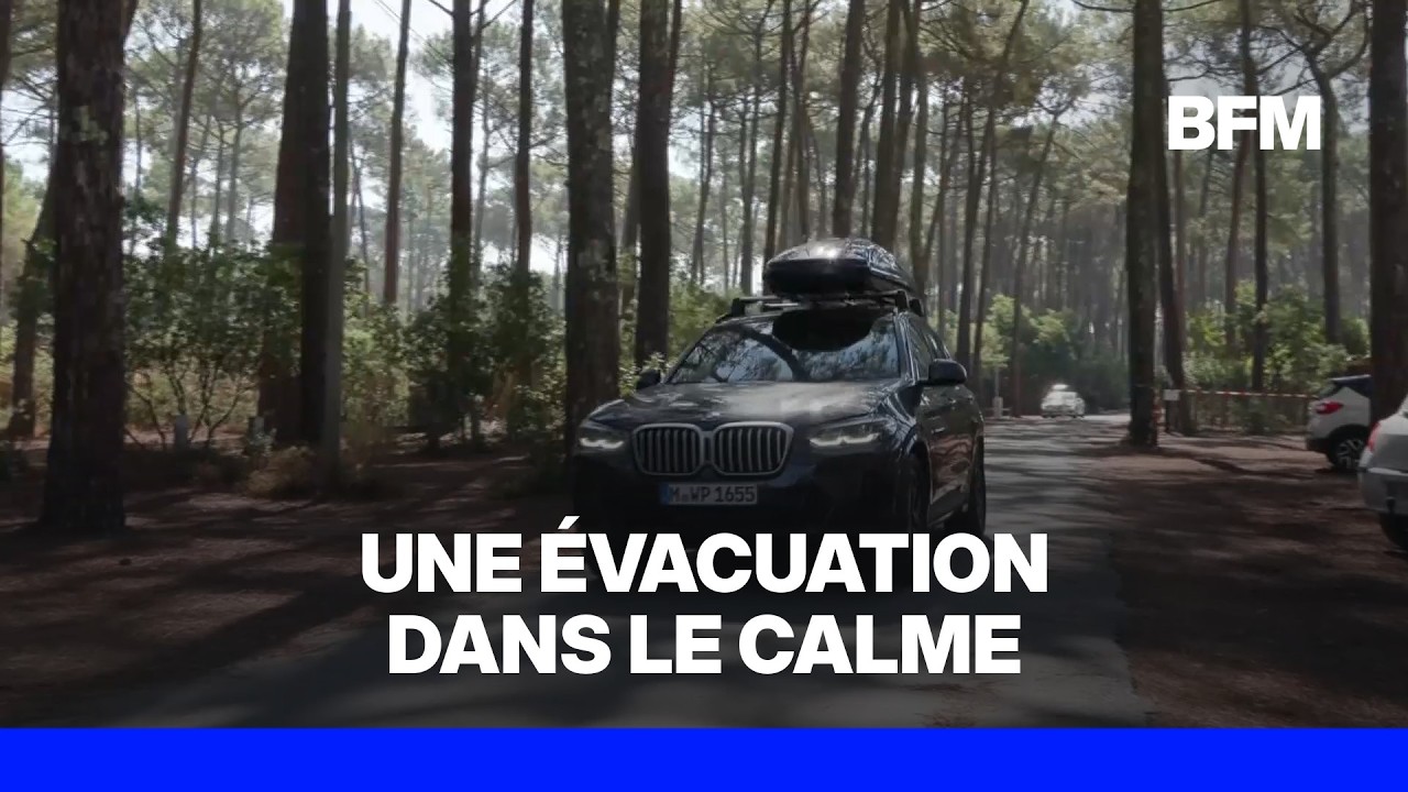 Incendies en Gironde: évacuation en cours pour tous les campings de Lacanau