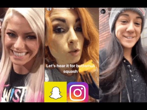 WWE Snapchat/IG Moments ft. Becky Lynch, Alexa Bliss, Bayley, Riot Squad, Absolution n MORE