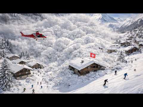 5 minutes ago, Massive avalanche suddenly hit Switzerland and Italy! Ski resorts were buried