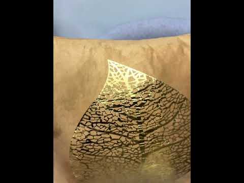 Миниатюра изображения товара Наволочка декоративная MATEX Luxury Лист / 68-990 (карамельный/золотой)