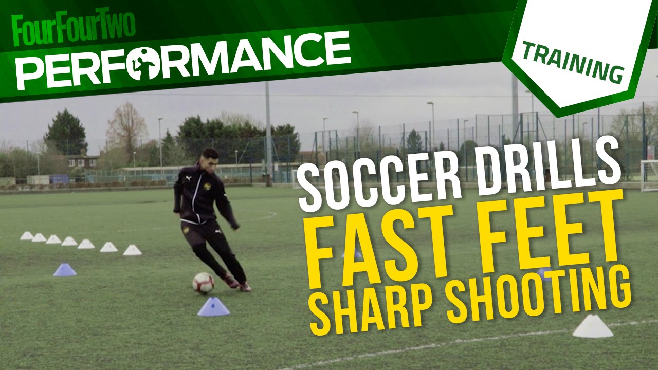Soccer shooting drill | Fast feet, sharp shooting - YouTube