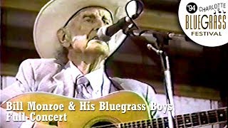 Bill Monroe &amp; His Blue Grass Boys - Live Full Concert, Charlotte MI, 06/24/94