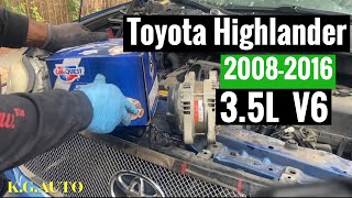 2008-2016 Toyota Highlander 3.5L V6  Alternator Replacement 🚙