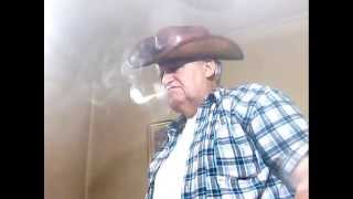 Cowboy, with White TShirt, Scotland Shirt, Smoking My White Meerschaum Straight; Pipe Tobaccos