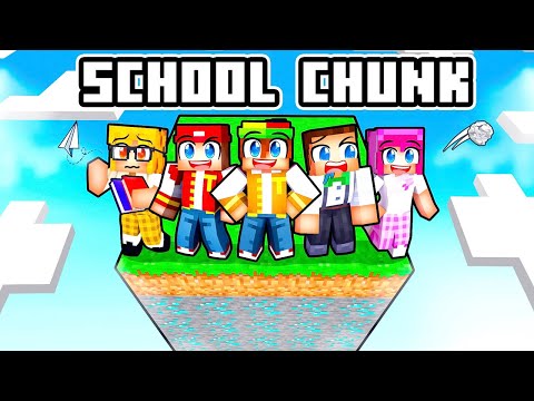 Surviving One HIGHSCHOOL CHUNK in Minecraft!