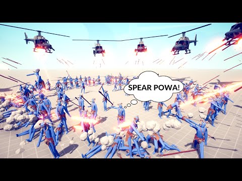 100 RANGED UNITS VS 10 NEW HELICOPTER 🚁🚁🚁 | TABS - Totally Accurate Battle Simulator