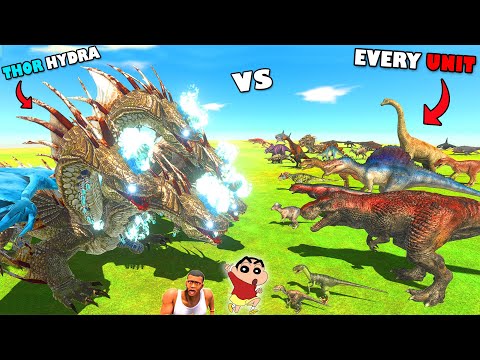 AMAAN THOR HYDRA vs EVERY UNIT in Animal Revolt Battle Simulator | Shinchan and Chop franklin hindi