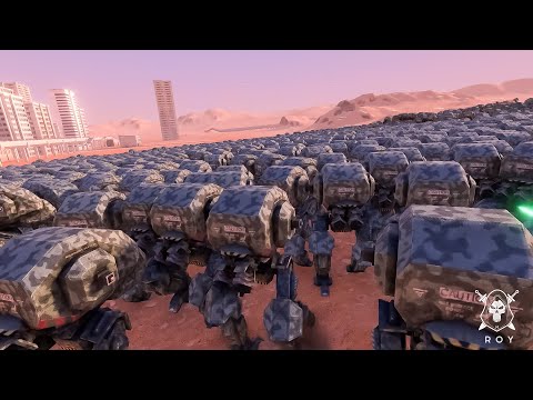 15.000 Tables vs 20.000 Mech Walkers- Ultimate Epic Battle Simulator 2- UEBS 2