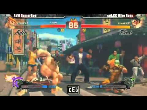SSF4 AE Mike Ross  (E Honda)  VS GamerBee  (Adon)    Finals   CEO 2012