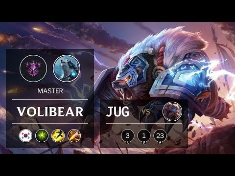 Volibear Jungle vs Poppy - KR Master Patch 9.19