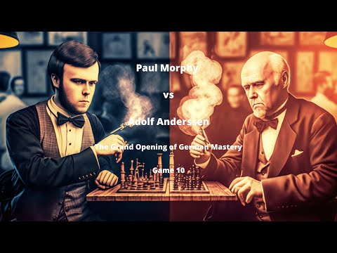 The Grand Opening of German Mastery I Paul Morphy vs Adolf Anderssen I Game 10 #chess #paulmorphy