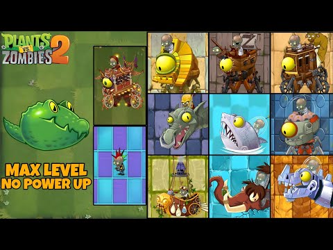 Plants Vs. Zombies 2 - Max Level Guacodile No Power Up Vs. All Zomboss