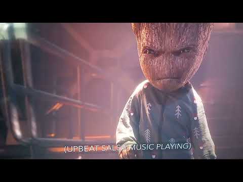 Baby Groot Dance-Off Against Baby Water Groot Scene Marvel's I Am Groot From Ep.3