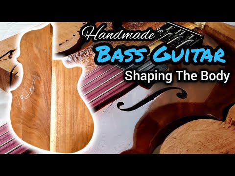 Handmade Bass Guitar Build - Part 1: Cutting Out The Body and Shaping With Hand Tools