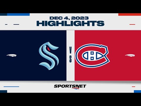 NHL Highlights | Kraken vs. Canadiens - December 4, 2023
