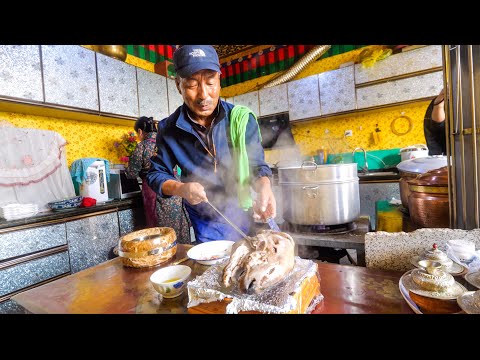 Huge Tibetan Food - 11 Traditional Dishes in Lhasa, Tibet!