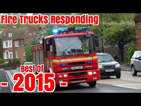 Fire engines and trucks responding - BEST OF 2015