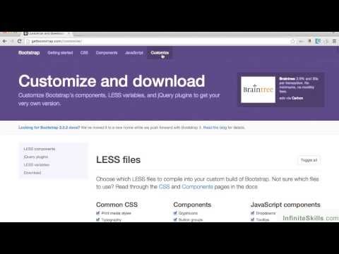 Bootstrap 3 Tutorial | Customizing The Download