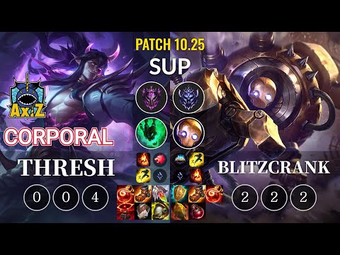 AXIZ Corporal Thresh vs Blitzcrank Sup - KR Patch 10.25