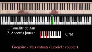 Gregoire - Mes enfants (Piano tutoriel)