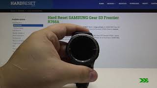 HARD RESET SAMSUNG Gear S3 Frontier - Wipe Data