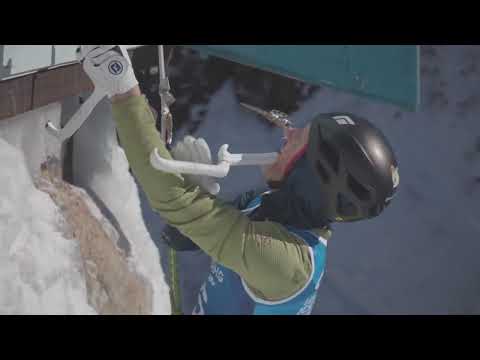 Justin Jacobs at Qualifying Day 1 for UIAA Ice Climbing North American Championships 2022 in Ouray
