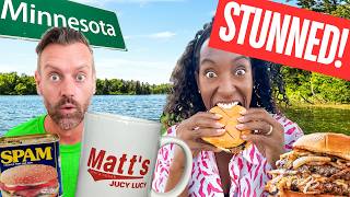Two Brits Try The ULTIMATE Food Tour in Minnesota Hot Dish, Jucy Lucy & More…