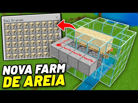 NOVA FARM de AREIA INFINITA no Minecraft Bedrock 1.21 – Fácil e Automática