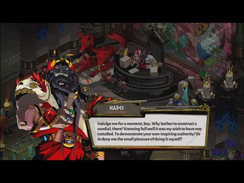 Hades asks Zagreus why he bothered to construct a sundial - Hades